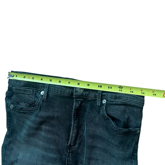 AGOLDE Sophie High Rise Distressed Skinny In Dark Gray Silence Wash Size 28 - Picture 10 of 13